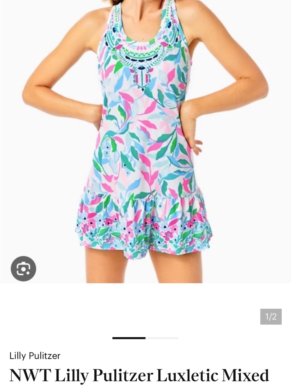Lilly Pulitzer Pink Green Blue Floral Sleeveless Dress - Picture 10 of 11